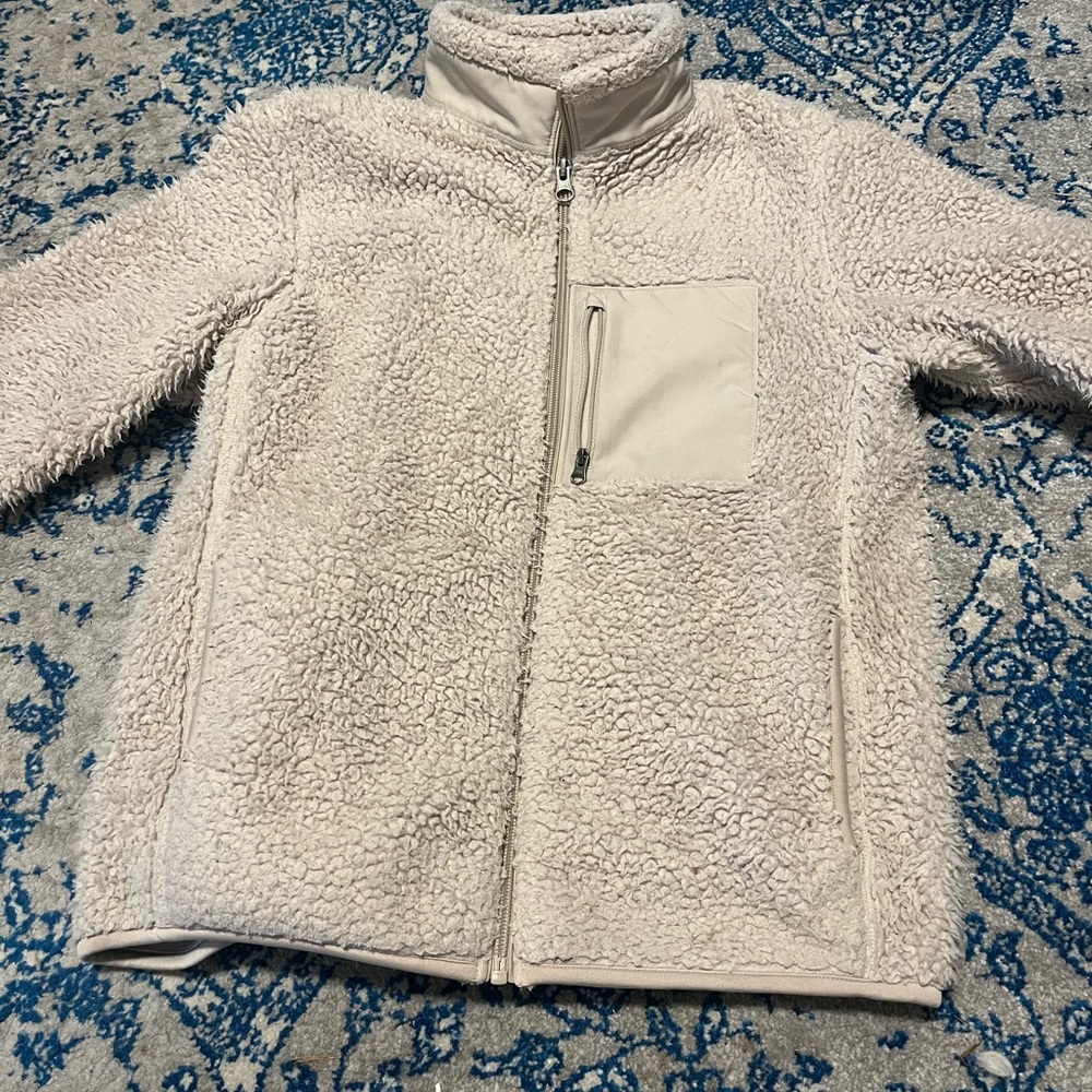 Cozy Cream Kids Sherpa Jacket